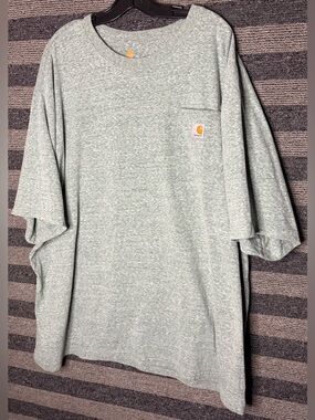 Carhartt Heather Grey Original Fit Short Sleeve Pocket T-Shirt Men’s 3XL EUC